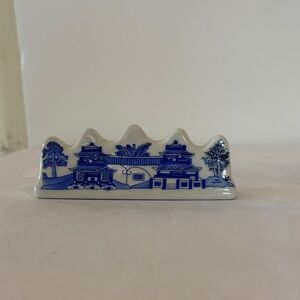 Blue and White Ceramic Calligraphy or brush rest